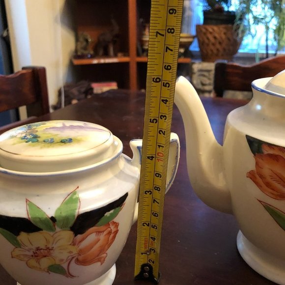 Vintage Japanese Teapot with sugar bowl and Creame - Picture 5 of 8